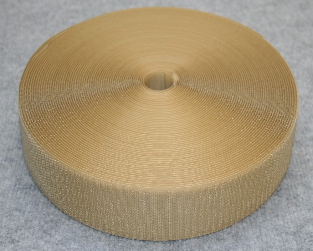Touch Tape Hook 25mm Beige (25m roll)